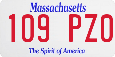 MA license plate 109PZ0
