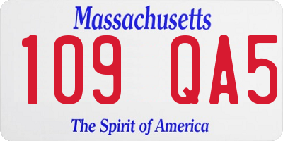 MA license plate 109QA5