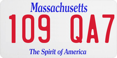 MA license plate 109QA7