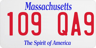 MA license plate 109QA9