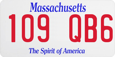 MA license plate 109QB6