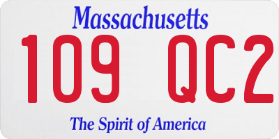 MA license plate 109QC2