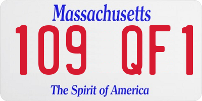 MA license plate 109QF1