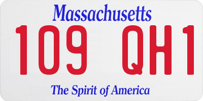 MA license plate 109QH1