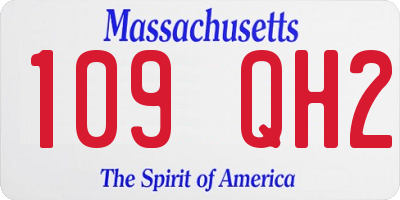 MA license plate 109QH2
