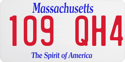 MA license plate 109QH4