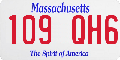 MA license plate 109QH6