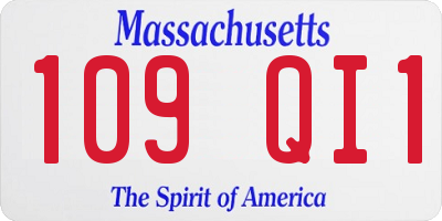 MA license plate 109QI1