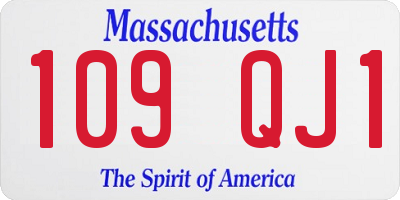 MA license plate 109QJ1