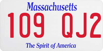 MA license plate 109QJ2