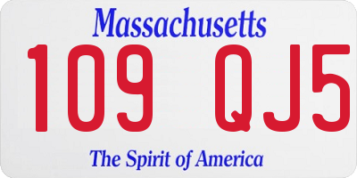 MA license plate 109QJ5