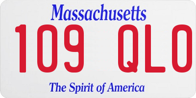 MA license plate 109QL0
