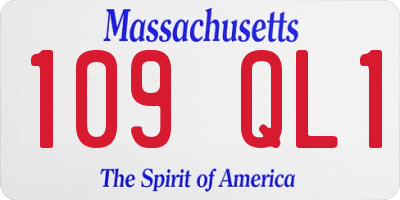 MA license plate 109QL1