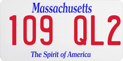 MA license plate 109QL2