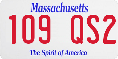 MA license plate 109QS2
