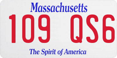 MA license plate 109QS6