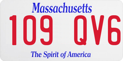 MA license plate 109QV6