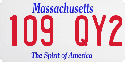 MA license plate 109QY2