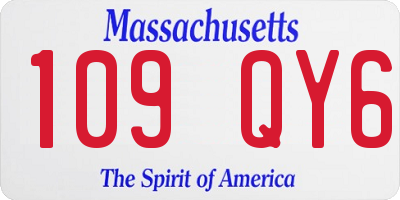 MA license plate 109QY6