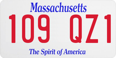 MA license plate 109QZ1