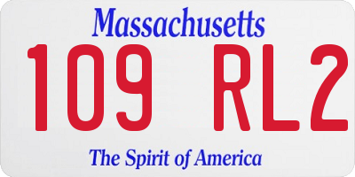 MA license plate 109RL2