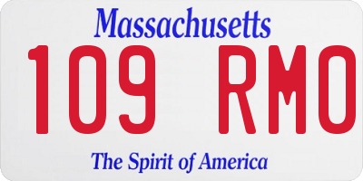 MA license plate 109RM0
