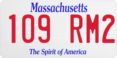 MA license plate 109RM2