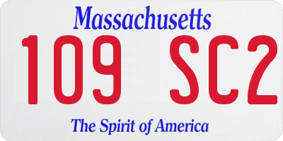 MA license plate 109SC2
