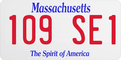 MA license plate 109SE1