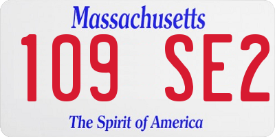MA license plate 109SE2
