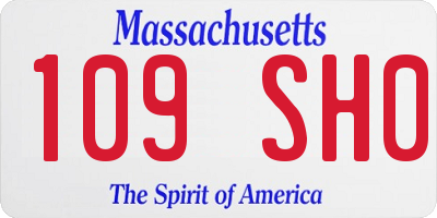 MA license plate 109SH0