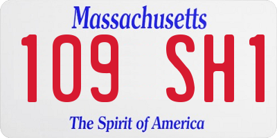 MA license plate 109SH1