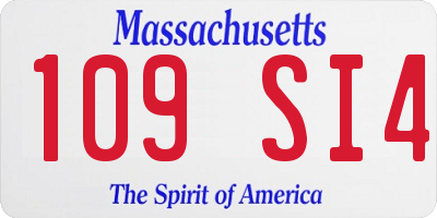 MA license plate 109SI4