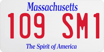 MA license plate 109SM1