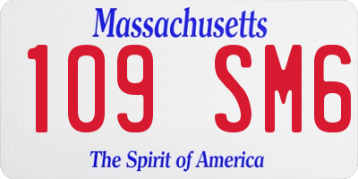 MA license plate 109SM6