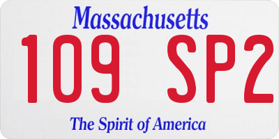 MA license plate 109SP2