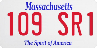 MA license plate 109SR1