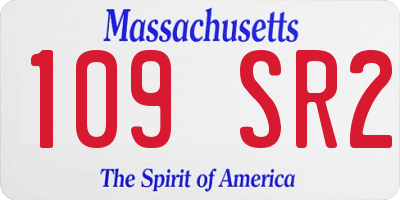 MA license plate 109SR2