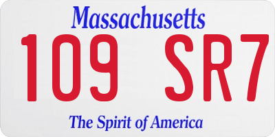 MA license plate 109SR7