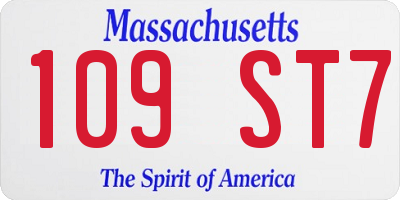 MA license plate 109ST7