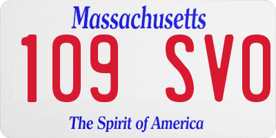 MA license plate 109SV0