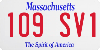 MA license plate 109SV1