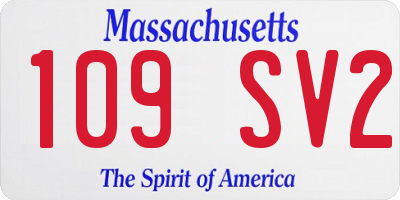 MA license plate 109SV2