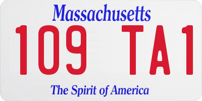 MA license plate 109TA1