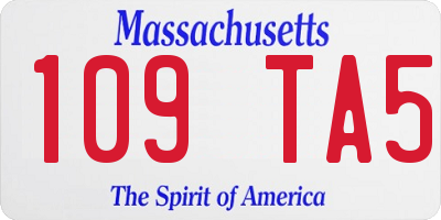 MA license plate 109TA5