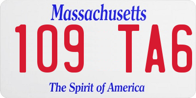MA license plate 109TA6