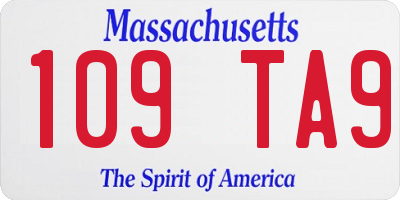 MA license plate 109TA9