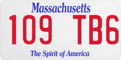 MA license plate 109TB6