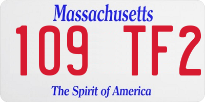 MA license plate 109TF2