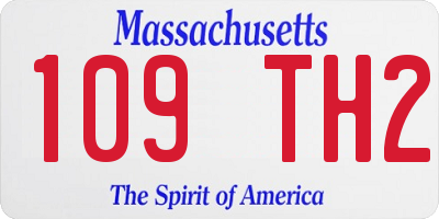 MA license plate 109TH2